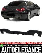 DIFFUSORE POSTERIORE 1+1 ADATTO PER BMW SERIE 6 F12 F13 F06 LOOK NERO OPACO