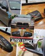 CALOTTE ADATTE PER BMW X5 E70  X6 E71 2008-2013 LOOK CARBONIO DESIGN SPORTIVO