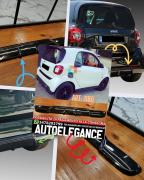 DIFFUSEUR ADAPTÉ À SMART FORTWO 453 LOOK STANDARD NOIR BRILLANT DESIGN SPORTIF