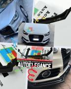 SPLITTER ADATTO PER AUDI A1 2010-2015 LOOK NERO LUCIDO DESIGN SPORTIVO