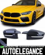 Calotte specchietti Nero lucido adatto sostituzione BMW 8er G14 G15 G16 G18