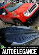 PEDANE LATERALI JEEP RENEGADE 2014-2012 SOTTO PORTA ANTISCIVOLO SATIN .-.