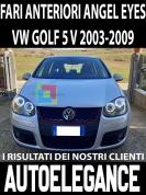 VW Golf 5 V 03-08 Scheinwerfer Vorne Schwarze Angel Eyes Weiß Led- Look Gti Kein
