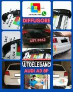 DIFFUSORE ADATTO PER AUDI A3 8P 2008-2012 3/5 PORTE LOOK RS3 NERO LUCIDO