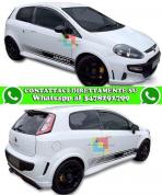 FIAT PUNTO GRANDE 3 PORTE 2006+ KIT 2 DEFLETTORI ARIA FINESTRINI ANTITURBO IN ABS