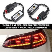 VW GOLF 7 VII 2012-2017 MODULI FARI POSTERIORI FRECCE LED DINAMICA
