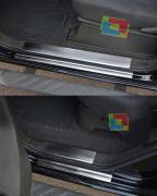Nissan Navara D40 2005-2015 PEDANE BATTITACCO LOOK ACCIAIO INOX FINITURA CROMATA