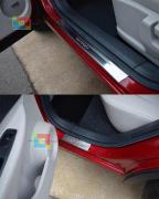 NISSAN QASHQAI+2 2008-2013 PEDANE BATTITACCO LOOK ACCIAIO INOX FINITURA CROMATA