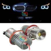 BMW SERIE 5 E60 E61 KIT ANGEL EYES 45W 6000K LED BIANCO GHIACCIO ULTRA FORTI