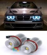 BMW SERIE 5 E39 M5 2000-2003 KIT ANGEL EYES 40W 6000K LED BIANCO GHIACCIO NO ERROR