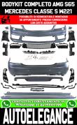 BODYKIT MERCEDES CLASSE S W221 PARAURTI ANTERIORE PARAURTI POSTERIORE E MINIGONNE LOOK AMG