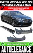 MERCEDES CLASSE S W222 PARAURTI ANTERIORE PARAURTI POSTERIORE E MINIGONNE LOOK AMG
