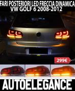 VW GOLF 6 VI 2008-2012 FARI POSTERIORI A LED ROSSO CILIEGIA FRECCIA LED