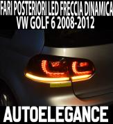 VW GOLF 6 MK6 2008-2012 FARI POSTERIORI A LED FRECCIA DINAMICA