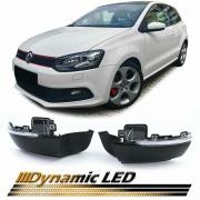 VW POLO 6R 6C 2009-2017 FRECCE SPECCHI NERA FUME  A LED DINAMICHE
