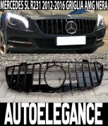 GRIGLIA ANTERIORE MERCEDES CLASSE SL R231 2012-2016 LOOK GT NERO LUCIDO