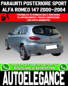 ALFA ROMEO 147 2000-2004 PARAURTI POSTERIORE DESIGN SPORTIVO ABS