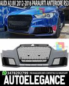AUDI A3 8V 2012-2016 PARAURTI ANTERIORE SLINE COMPLETO DI GRIGLIE LOOK RS3