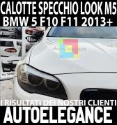BMW 5 F10 F11 F07 7 F01 F02 CALOTTE COPRI SPECCHI LOOK M NERO LUCIDO