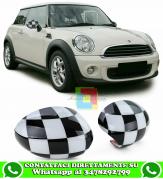 MINI R55 R56 R57 R58 R59 R60 CALOTTE COPRI SPECCHI BANDIERA ADESIVE 3M
