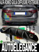 ALFA ROMEO GIULIA 2015+ DAM DIFFUSORE POSTERIORE DOPPIO SCARICO LOOK SPORTIVO IN ABS