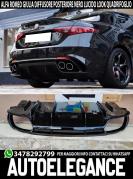 ALFA ROMEO GIULIA 2015+ DAM DIFFUSORE POSTERIORE DOPPIO SCARICO LOOK SPORTIVO