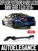 BMW SEIRE 3 G20 G21 2018+ DIFFUSORE POSTERIORE PER PARAURTI M ABS