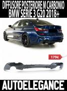 BMW SEIRE 3 G20 G21 2018+ DIFFUSORE POSTERIORE PER PARAURTI M ABS CARBONIO