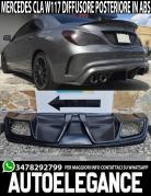 MERCEDES CLA W117 2013-2018 DIFFUSORE POSTERIORE SOTTO PARAURTI LOOK AMG ABS