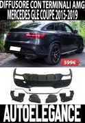 MERCEDES GLE COUPE 2015-2019 DIFFUSORE POSTERIORE CON TERMINALI LOOK AMG