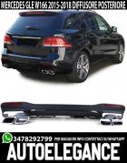 MERCEDES GLE W166 DIFFUSORE POSTERIORE CON TERMINALI INOX LOOK AMG