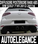 VW GOLF 7 VII 2012-2016 DIFFUSORE POSTERIORE SOTTO PARAURTI IN ABS R400