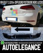 VW GOLF 7.5 VII 2017-2020 DIFFUSORE POSTERIORE SOTTO PARAURTI LOOK QUATTRO TERMINALI RLINE R ABS