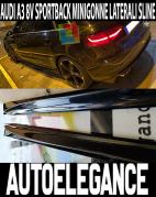 AUDI A3 8V SPORTBACK 2012-2019 MINIGONNE LATERALI SOTTO PORTA LOOK SLINE S3 ABS