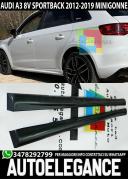 AUDI A3 8V SPORTBACK 2012+ MINIGONNE LATERALI SOTTO PORTA IN ABS