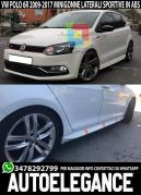 VW POLO 6R 6C 2009-2017 MINIGONNE LATERALI SOTTO PORTA LOOK SPORTIVO RLINE ABS