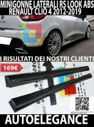 RENAULT CLIO IV 4 2012+ 5 PORTE MINIGONNE LATERALI SOTTO PORTA IN ABS