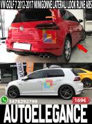 VW GOLF 7 2012+ MINIGONNE LATERALI SOTTO PORTA LOOK GTI RLINE ABS