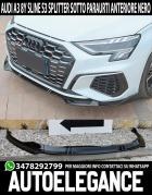 AUDI A3 8Y SLINE S3 SOTTO PARAURTI ANTERIORE IN ABS SPLITTER RS3