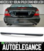 MERCEDES CLASSE E W211 2002-2009 SPOILER POSTERIORE SUL COFANO LOOK AMG NERO LUCIDO