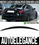 MERCEDES CLASSE E W213 SPOILER POSTERIORE SUL COFANO LOOK AMG NERO LUCIDO