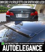 BMW SERIE 5 F10 2010+ SPOILER TETTO SUL LUNOTTO POSTERIORE DESIGN ACS IN ABS NERO LUCIDO