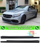 MERCEDES CLASSE C W205 S205 2014+ MINIGONNE LATERALI SOTTO PORTA LOOK AMG