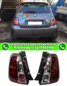 FIAT 500 2007+ FARI POSTERIORI ROSSI TRASPARENTI LOOK ABARTH