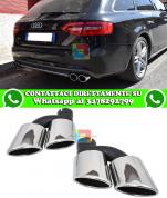 AUDI A4 B8 8K 2007-2015 AVANT BERLINA TERMINALI DI SCARICO SPORTIVI ACCIAIO INOX LOOK S4