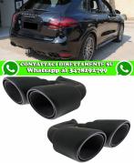 PORSCHE CAYENNE 2011-2014 TERMINALI DI SCARICO NERO OPACO ACCIAIO INOX