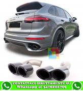 PORSCHE CAYENNE 2014-2017 TERMINALI DI SCARICO ACCIAIO INOX NERI