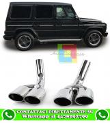MERCEDES G W463 1998+ TERMINALI DI SCARICO SPORTIVI ACCIAIO INOX LOOK AMG CROMATI