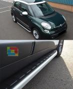 PEDANE LATERALI FIAT 500L LIVING SOTTOPORTA ANTISCIVOLO 500X