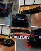 DIFFUSORE ADATTO PER MERCEDES CLASSE A W177 AMG + TERMINALI NERI LOOK A45S